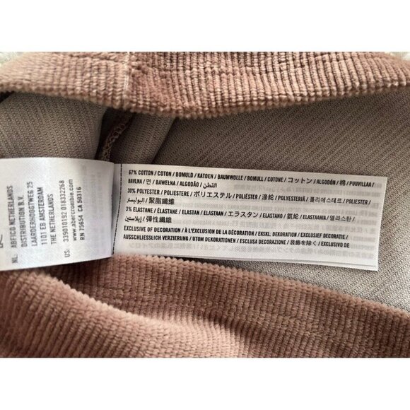 Hollister Womans Sz M Tan Corduroy Ribbed Short Sleeve Scoop Neck Top NWT - Picture 7 of 8